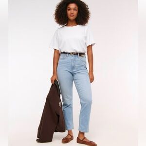 Abercrombie The Ankle Straight Ultra High Rise Jeans 31 Curve Love